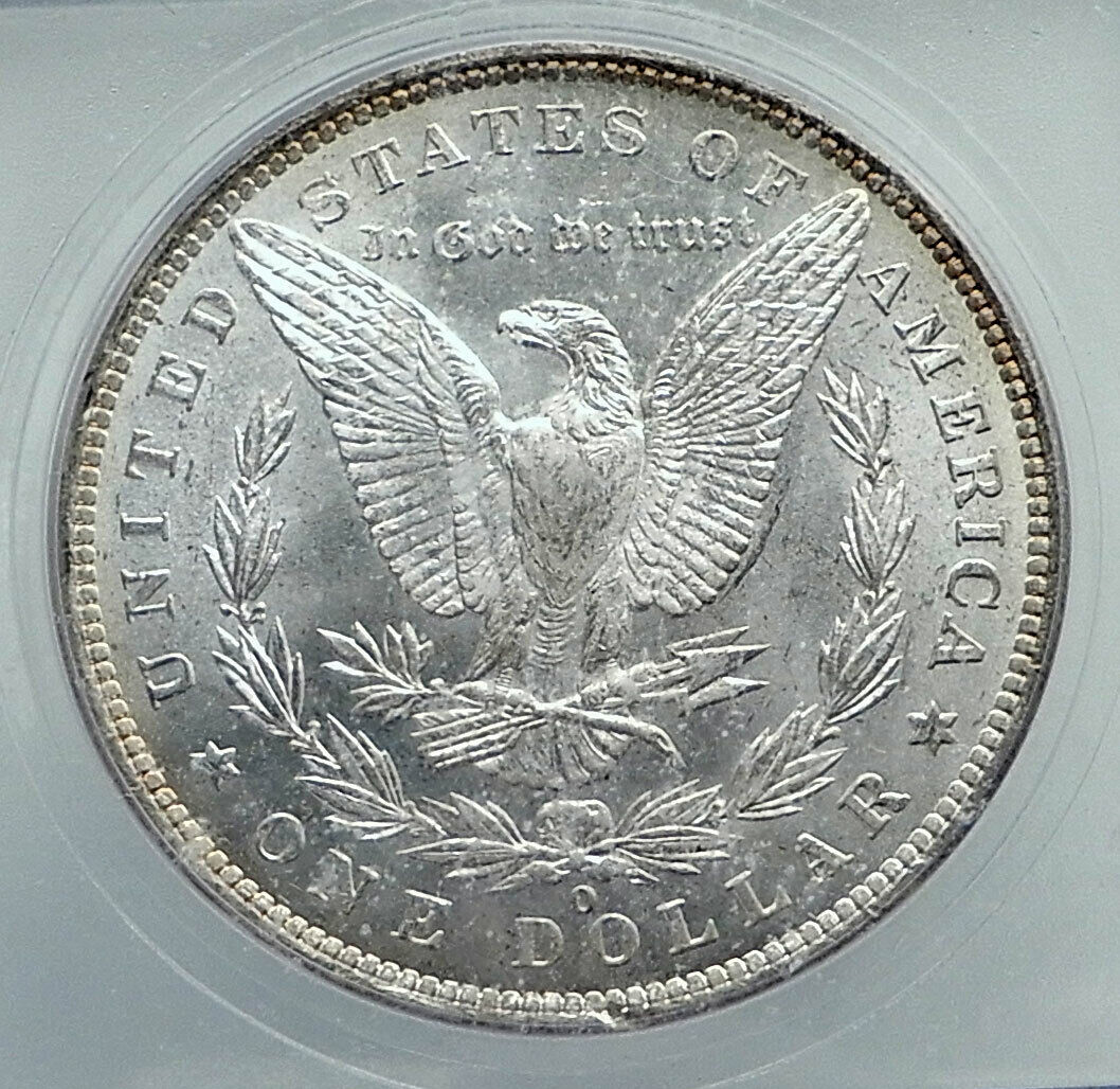 1885 UNITED STATES of America SILVER Morgan US Dollar Coin EAGLE ICG MS i78871