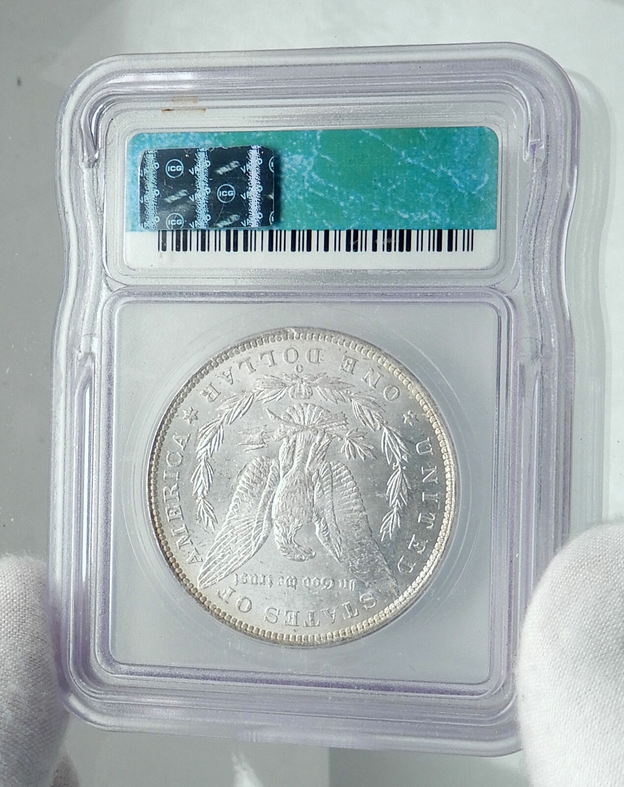 1885 UNITED STATES of America SILVER Morgan US Dollar Coin EAGLE ICG MS i78871