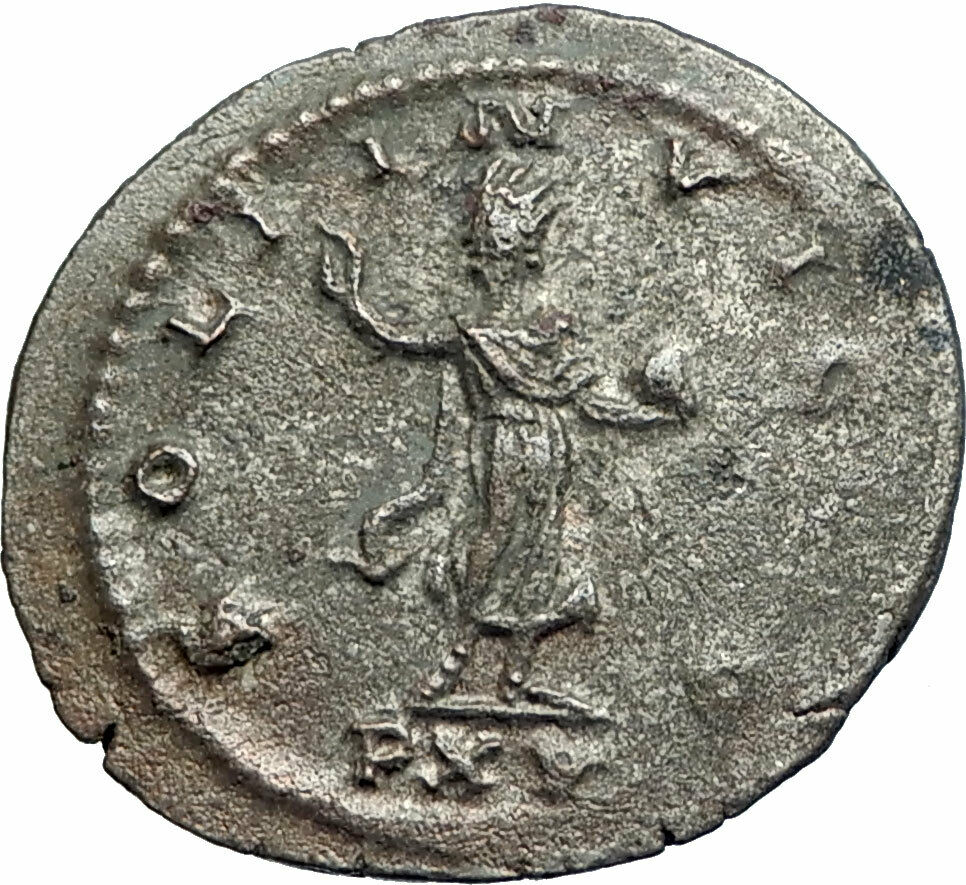 GALLIENUS Authentic Ancient 267AD Antioch Original Roman Coin w SOL SUN i78564