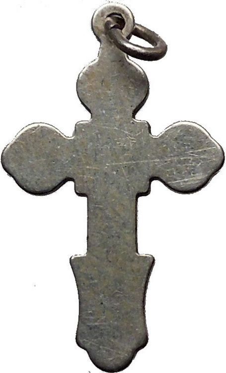Sterling .925 Silver Cross Pendant " Charm " for Thin Necklace Beautiful i38053