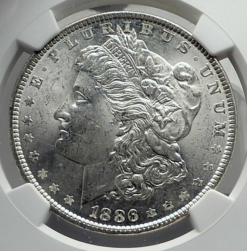 1886 UNITED STATES of America SILVER Morgan US Dollar Coin EAGLE NGC MS i80054