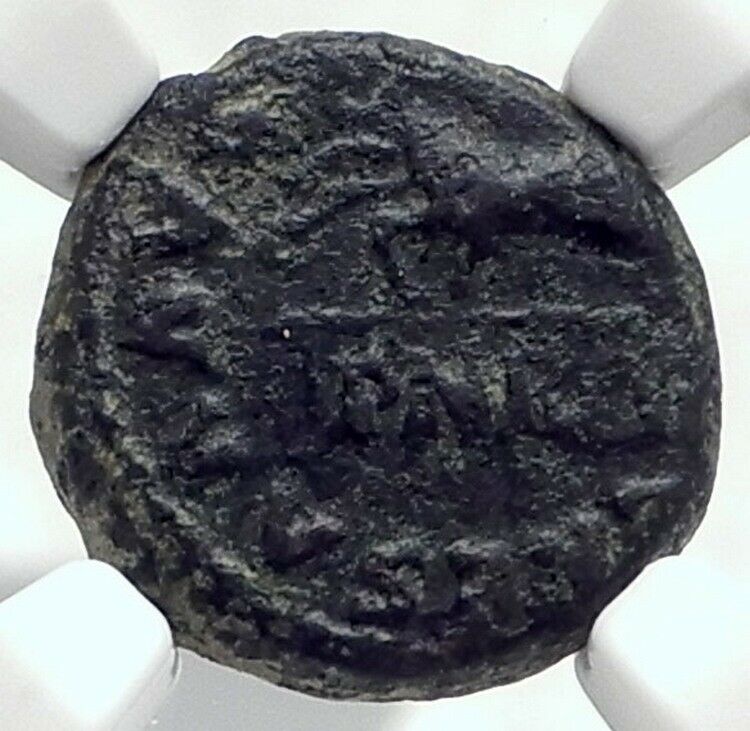 CLAUDIUS Authentic Ancient 42AD Rome Quadrands Genuine Roman Coin NGC i80393