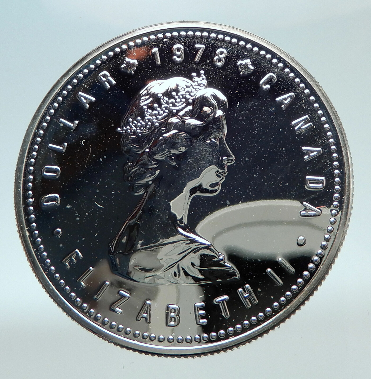 1978 CANADA UK Queen Elizabeth II Commonwealth Games Proof Silver $1 Coin i80831