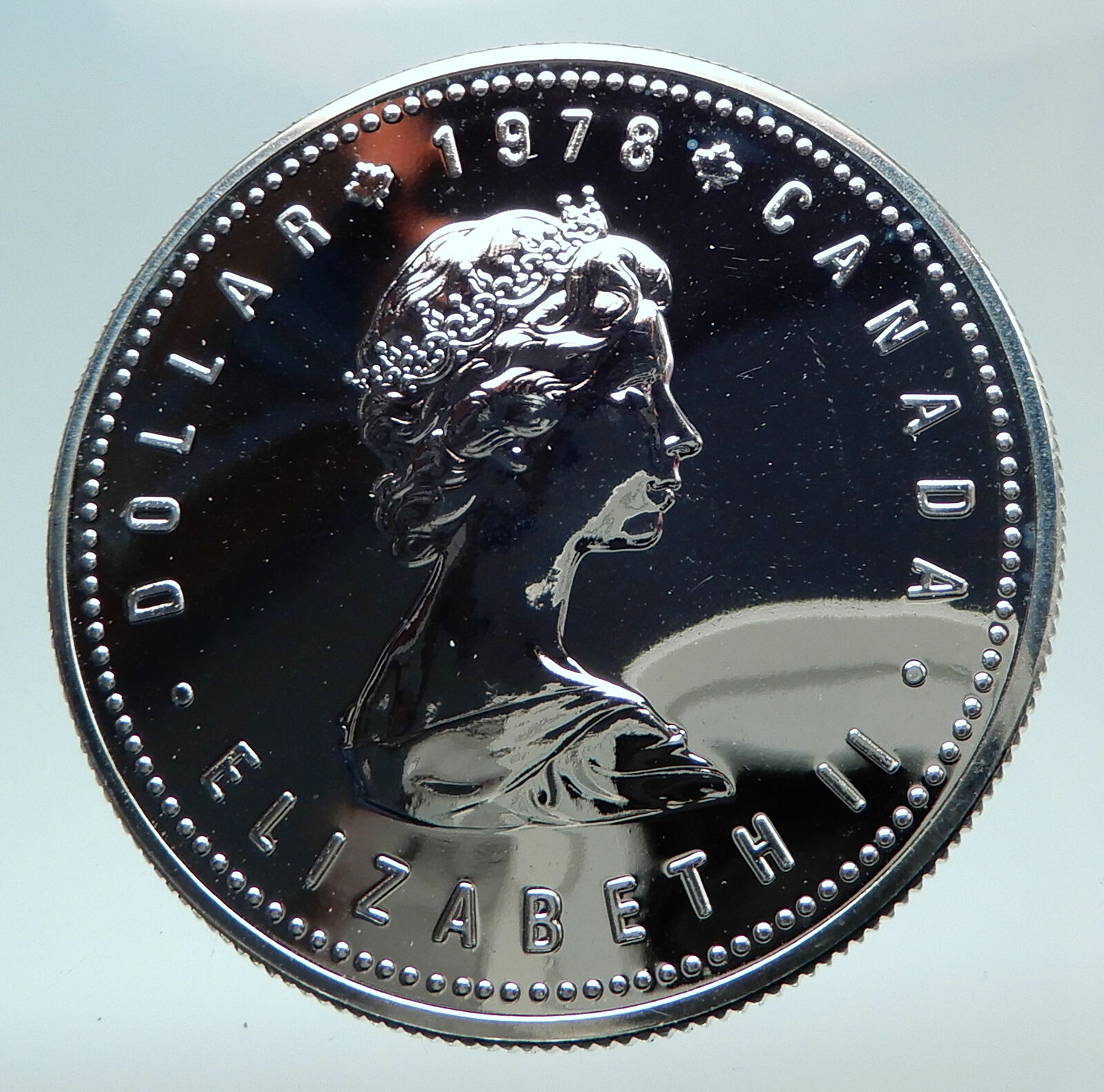 1978 CANADA UK Queen Elizabeth II Commonwealth Games Proof Silver $1 Coin i81013