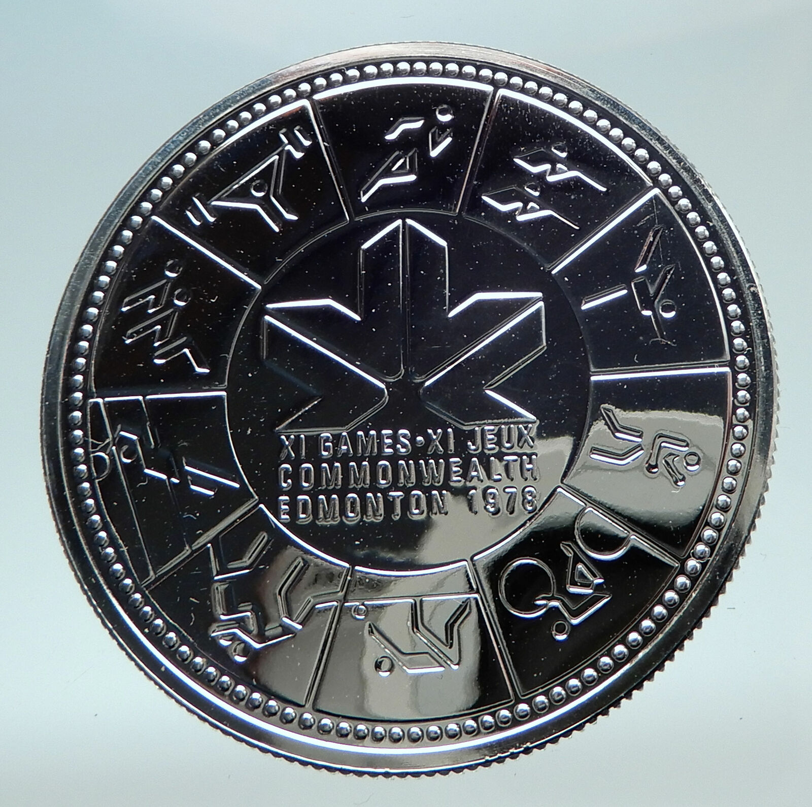 1978 CANADA UK Queen Elizabeth II Commonwealth Games Proof Silver $1 Coin i81013