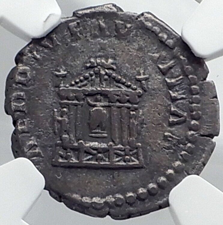 Diva FAUSTINA I Senior TEMPLE Ancient 141AD Silver Genuine Roman Coin NGC i81756