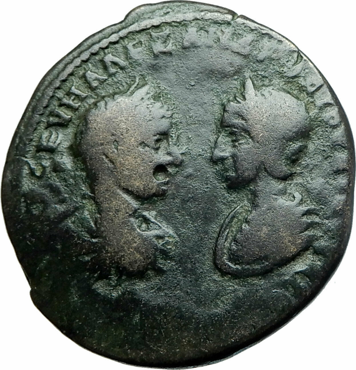 SEVERUS ALEXANDER & JULIA MAESA Marcianopolis Ancient Roman Coin HOMONOIA i79079