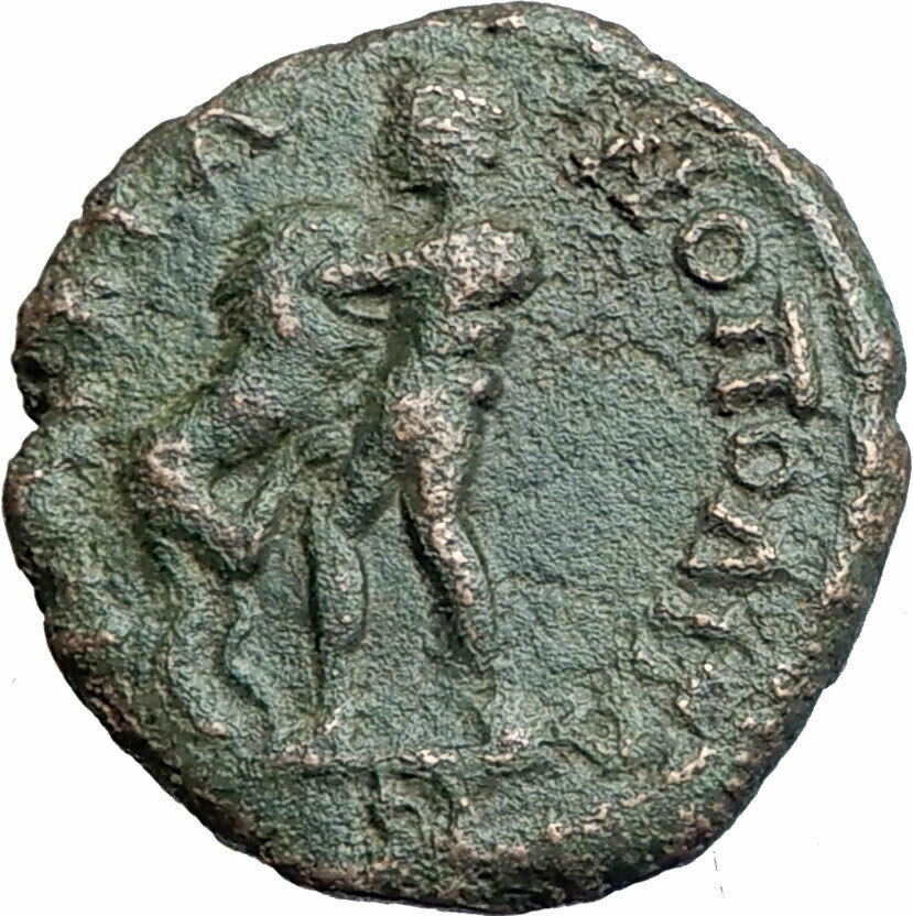 SEPTIMIUS SEVERUS Authentic Ancient Marcianopolis NEMEAN LEO ZODIAC LION i79367