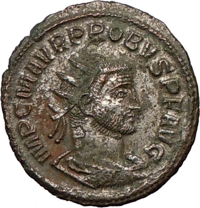 PROBUS 278AD Authentic Ancient Silvered Roman Coin Orbis w wreath Probus w globe