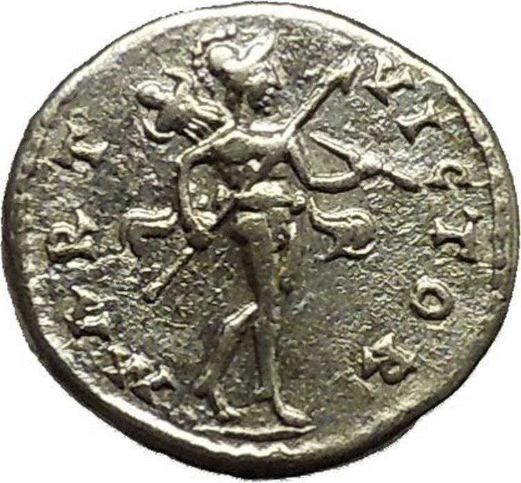 Septimius Severus Emesa mint Ancient Silver Roman Coin Mars Cult War i39700