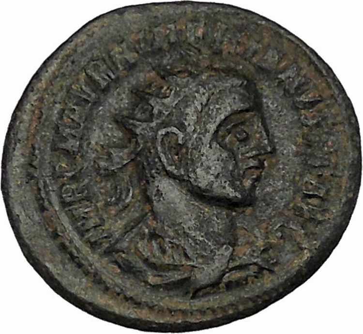 Numerian receiving globe from Jupiter Tripolis mint Ancient Roman Coin i46469