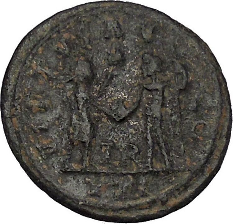 Numerian receiving globe from Jupiter Tripolis mint Ancient Roman Coin i46469