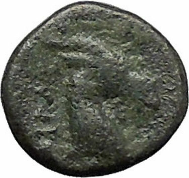 Aigai in AIOLIS 300BC APOLLO GOAT Authentic Original Ancient Greek Coin i49107