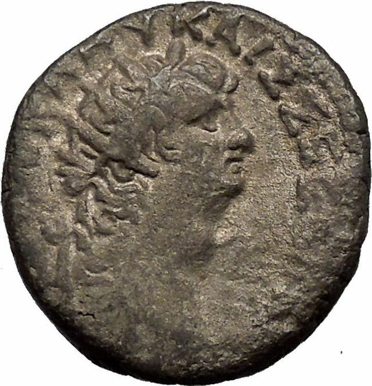 NERO 64AD Alexandria in Egypt Billon Silver Tetradrachm Roman Coin EAGLE i52636