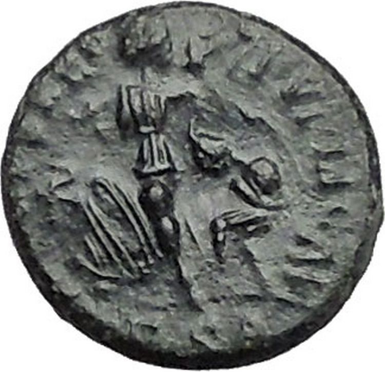 Valentinian II 388AD Ancient Roman Coin Victory Chi-Rho Christ monogram i55886