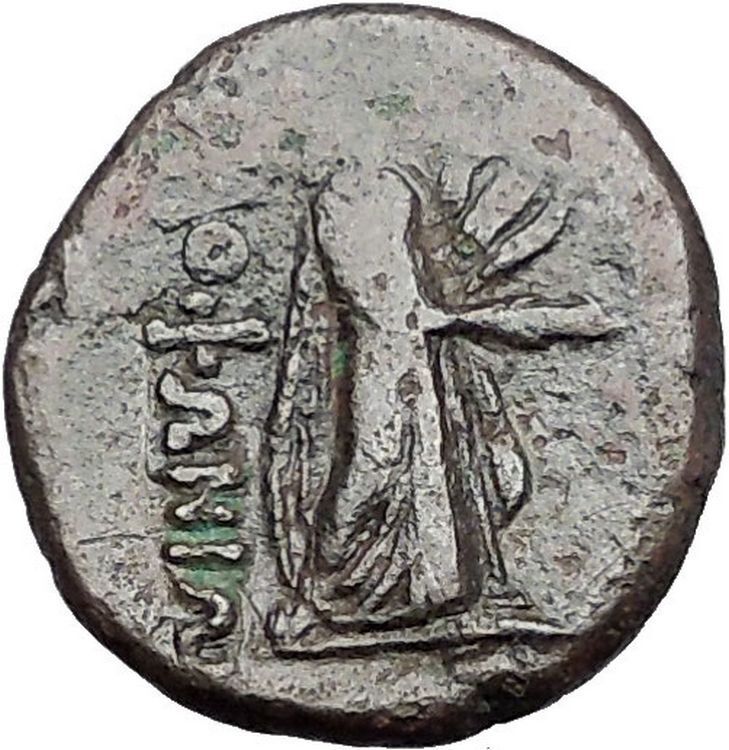 KOLOPHON in IONIA 1CenBC Poet Homer of ODYSSEY Apollo Ancient Greek Coin i55795