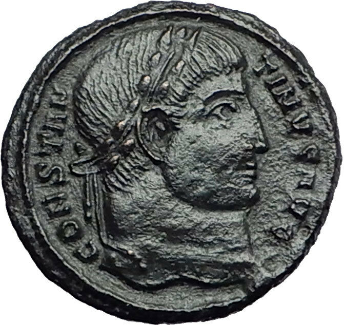 Constantine I the Great 328AD Ancient Roman Coin Military camp gate i57916