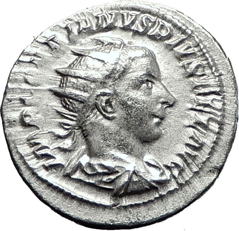 GORDIAN III 240AD Rome Authentic Original RARE Ancient Silver Roman Coin i59038