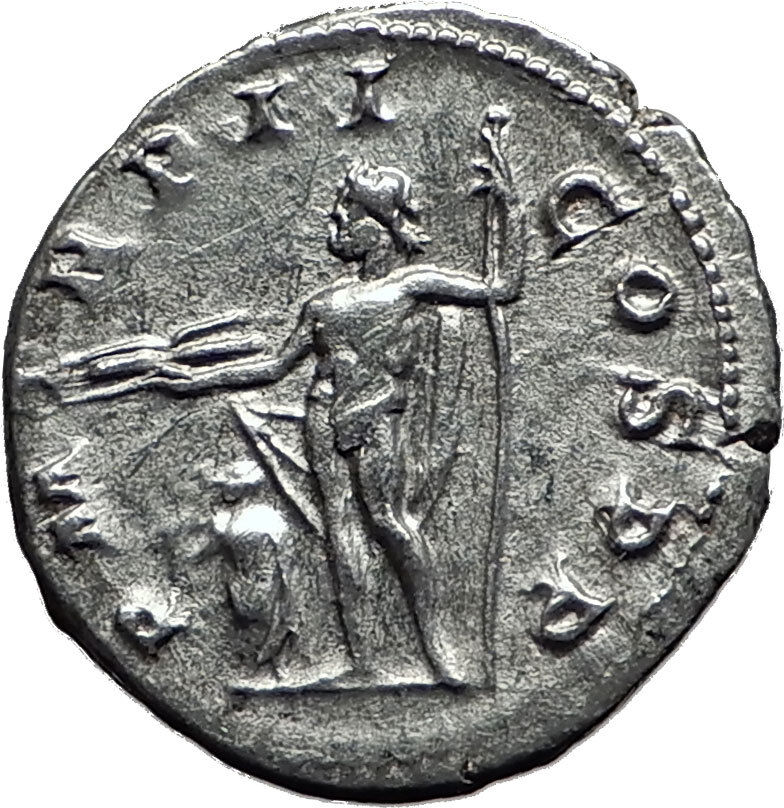 GORDIAN III 238AD Authentic Original Ancient Silver Roman Coin Jupiter i59000