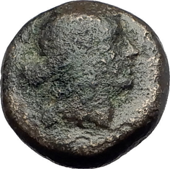 THYATEIRA in LYDIA 200BC Genuine Authentic Ancient Greek Coin APOLLO AXE i63162