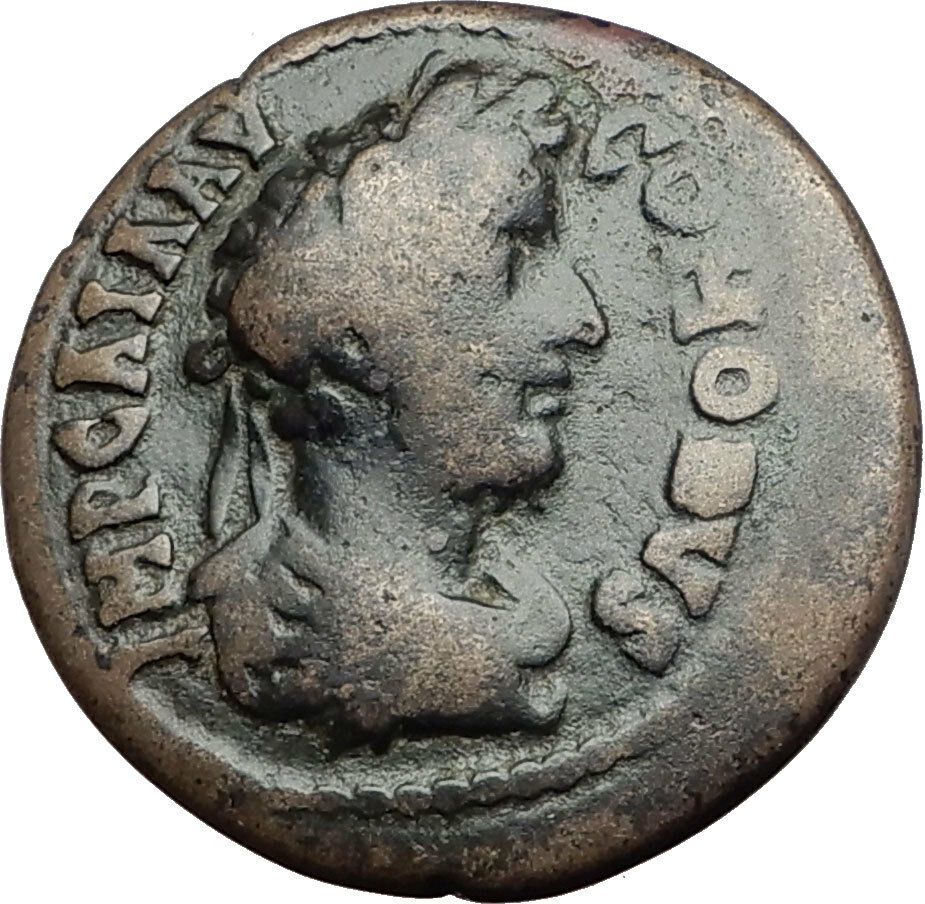 COMMODUS 177AD Authentic Ancient Roman Coin PARIUM MYSIA Capricorn ZODIAC i65182