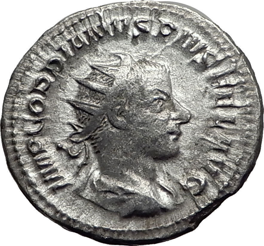 GORDIAN III 241AD Rome Authentic Ancient Silver Roman Coin JUPITER / ZEUS i64825