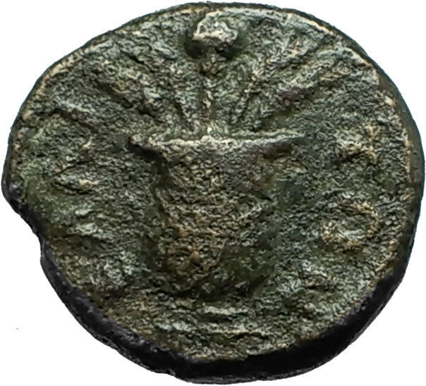 LUCIUS VERUS 161AD Elaia in Aeolis Authentic Ancient Roman Coin KALATHOS i66583