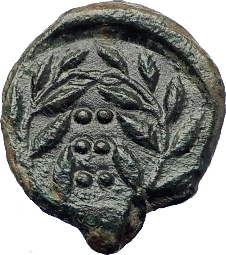 HIMERA Sicily 420BC QUALITY Ancient Greek Coin Nymph Success Wreath i73355