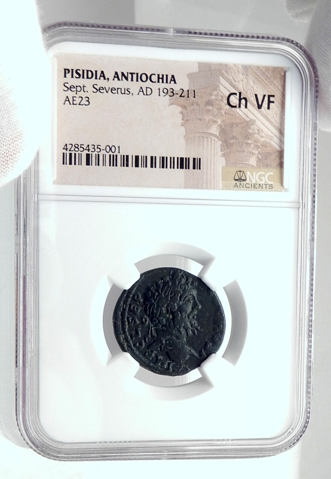 SEPTIMIUS SEVERUS Authentic Ancient Antioch Pisidia Roman Coin TYCHE NGC i80380