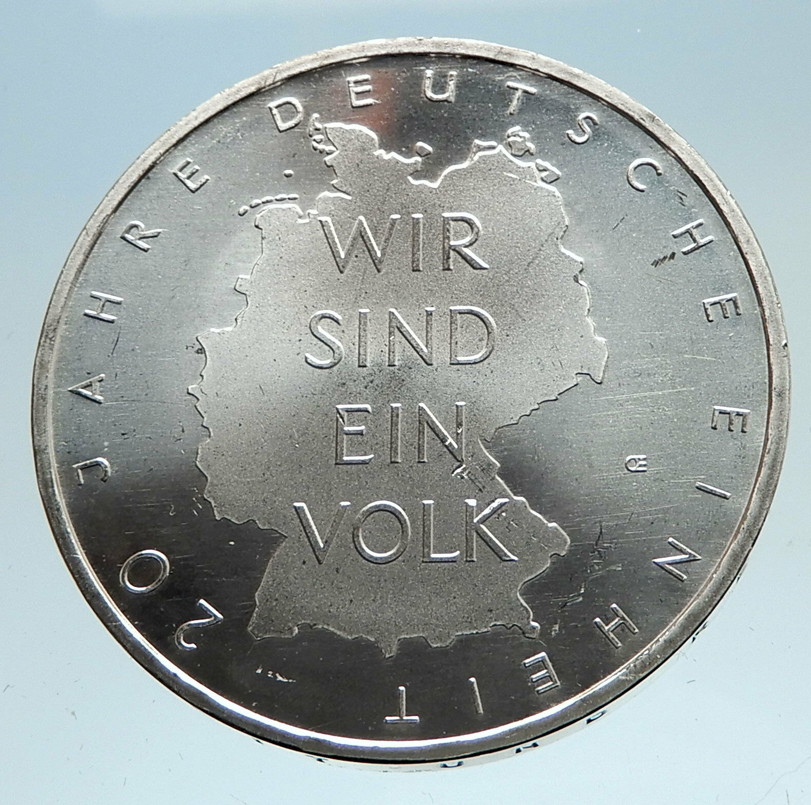 2010 GERMANY Map of State One People Genuine Proof Silver 10 Euro Coin i75063