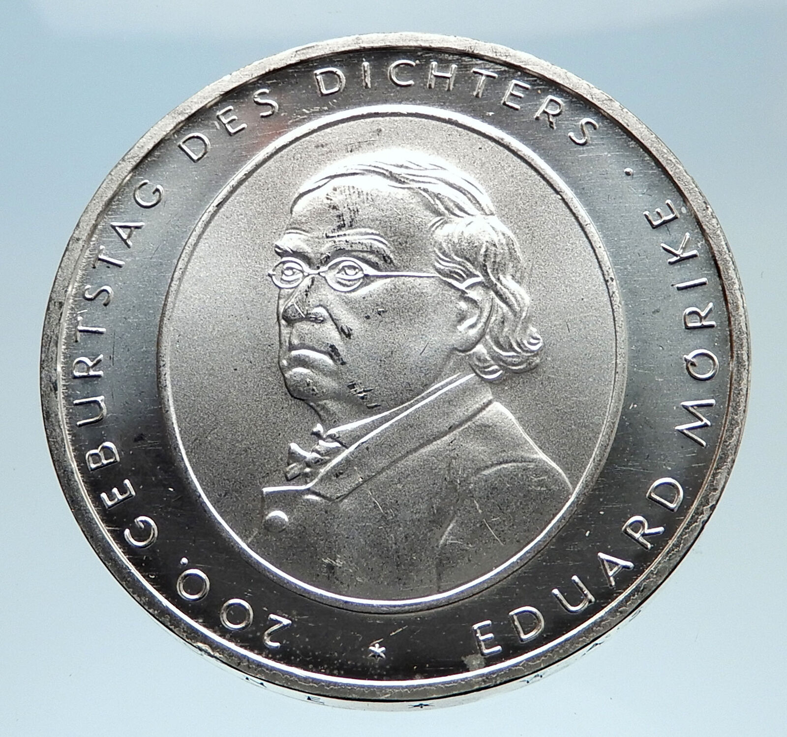 2004 GERMANY Poet & Writer Eduard Morike Proof Silver German 10 Euro Coin i75053