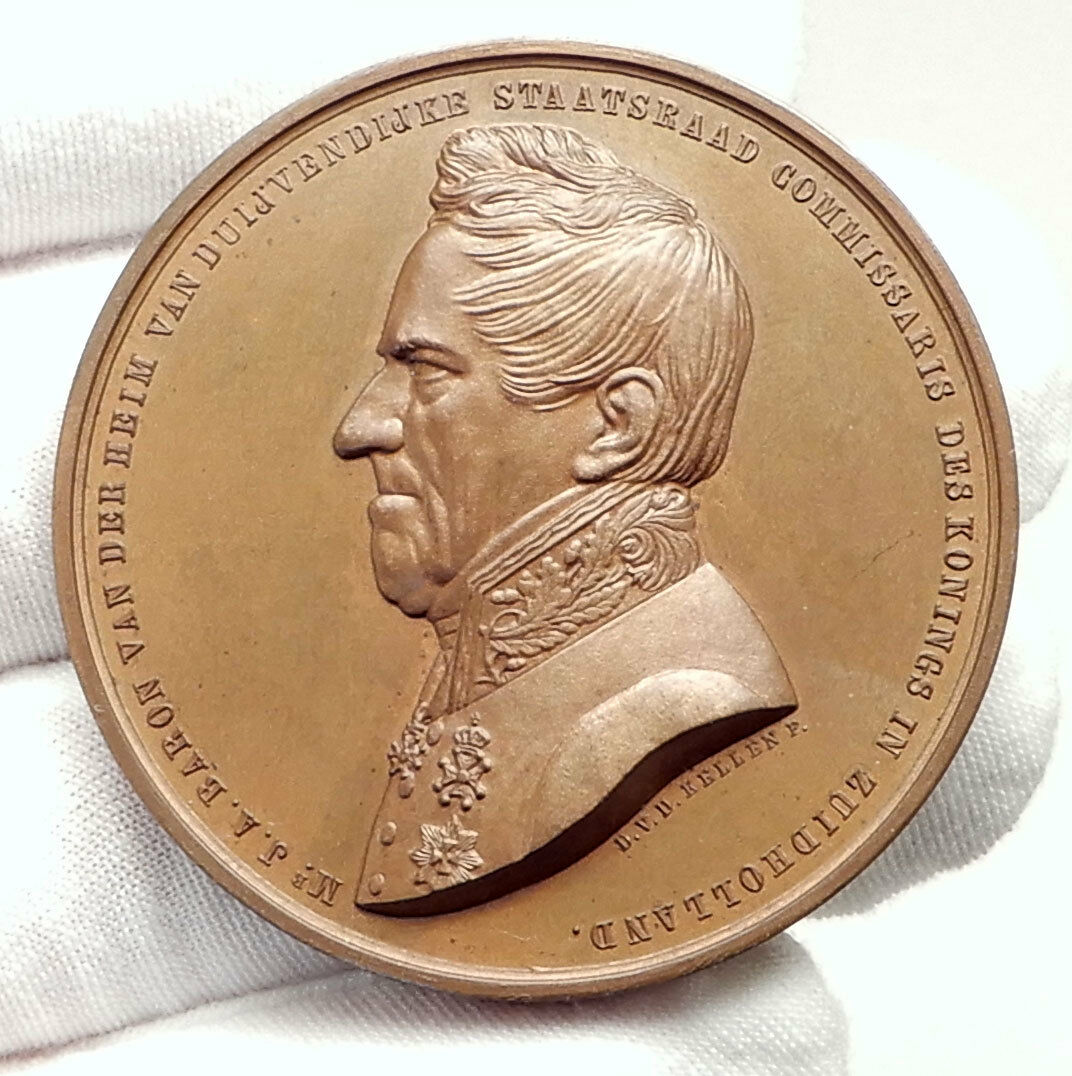 1862 NETHERLANDS Baron Van Der Heim Van Duijvendijke Medal Holland i75113