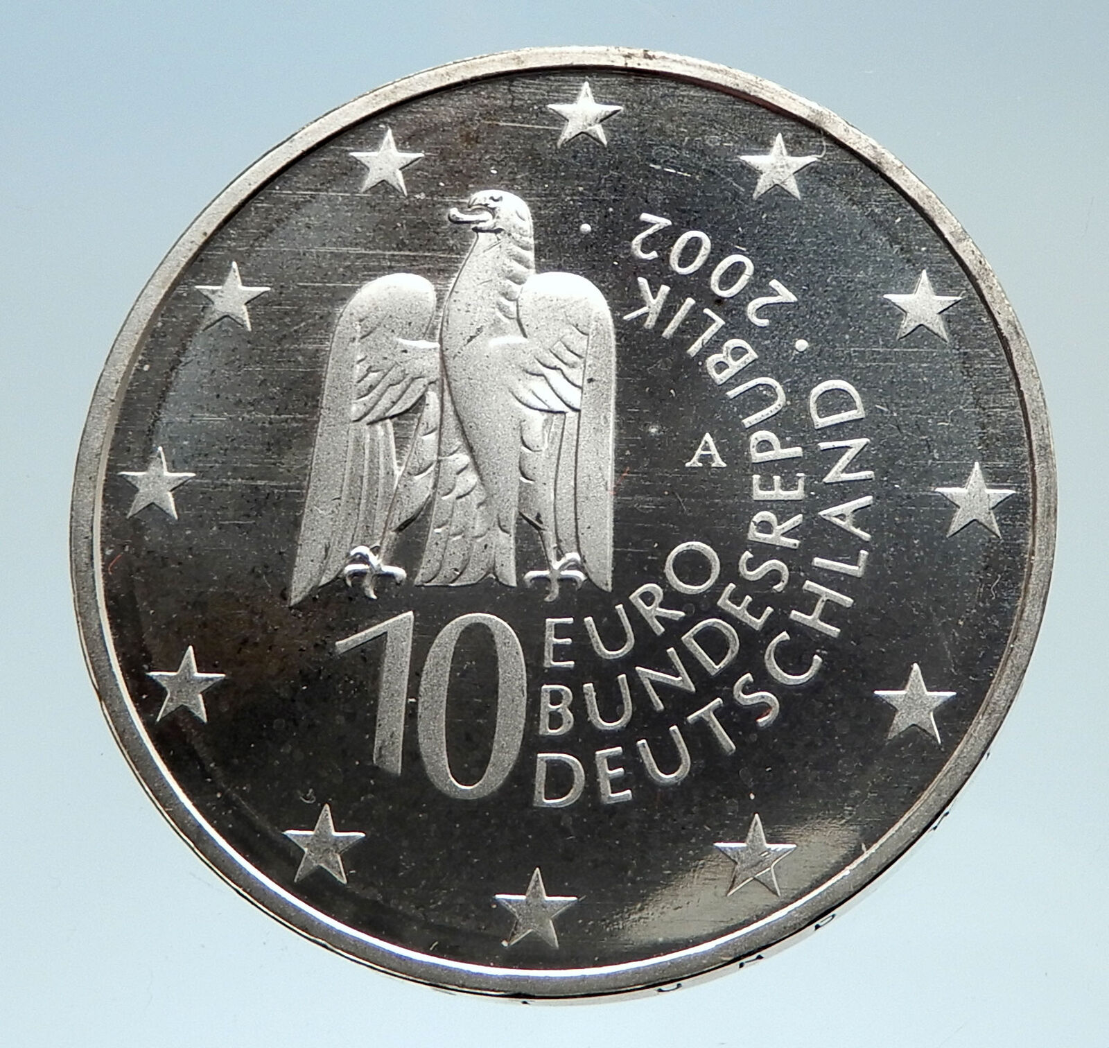 2002 GERMANY Berlin Museum Aerial View Genuine Silver German 10 Euro Coin i75331