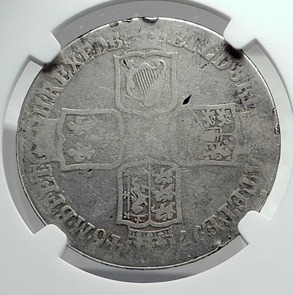 1746 GREAT BRITAIN UK George II 1/2 LIMA Crown Coin w SPANISH SILVER NGC i80067