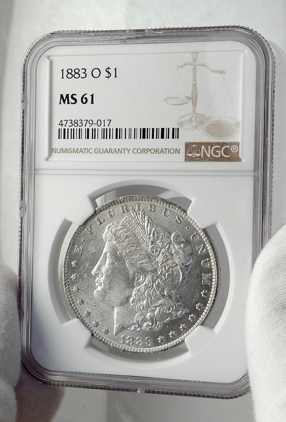 1883 UNITED STATES of America SILVER Morgan US Dollar Coin EAGLE NGC MS i80145