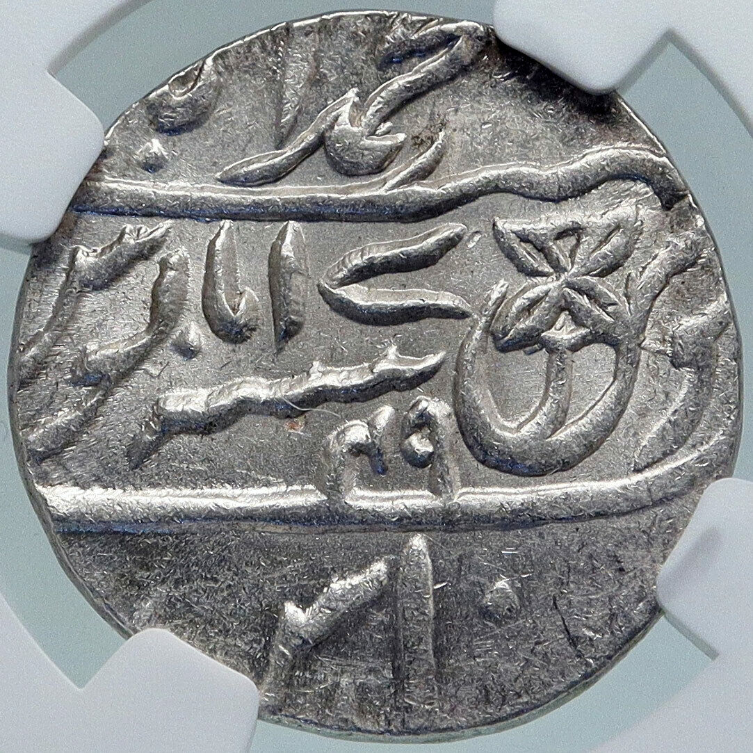 1749 (FE 1229) INDIA BRITISH OLD Bombay Presidency Silver RUPEE Coin NGC i86946