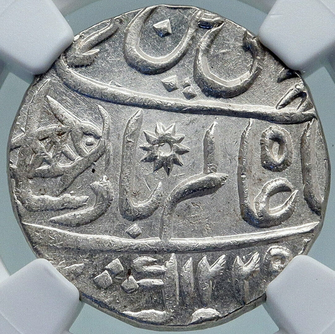 1749 (FE 1229) INDIA BRITISH OLD Bombay Presidency Silver RUPEE Coin NGC i86948