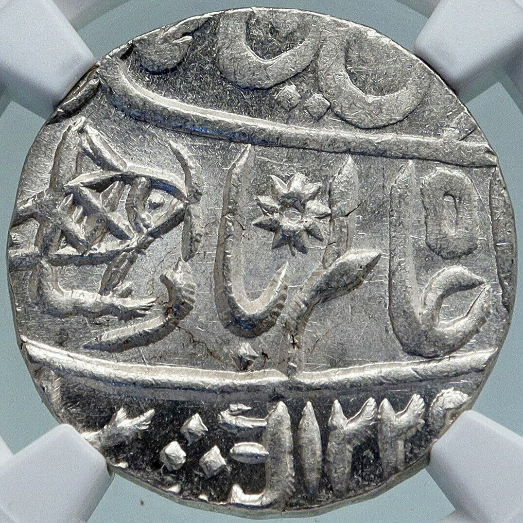 1749 (FE 1229) INDIA BRITISH OLD Bombay Presidency Silver RUPEE Coin NGC i86949