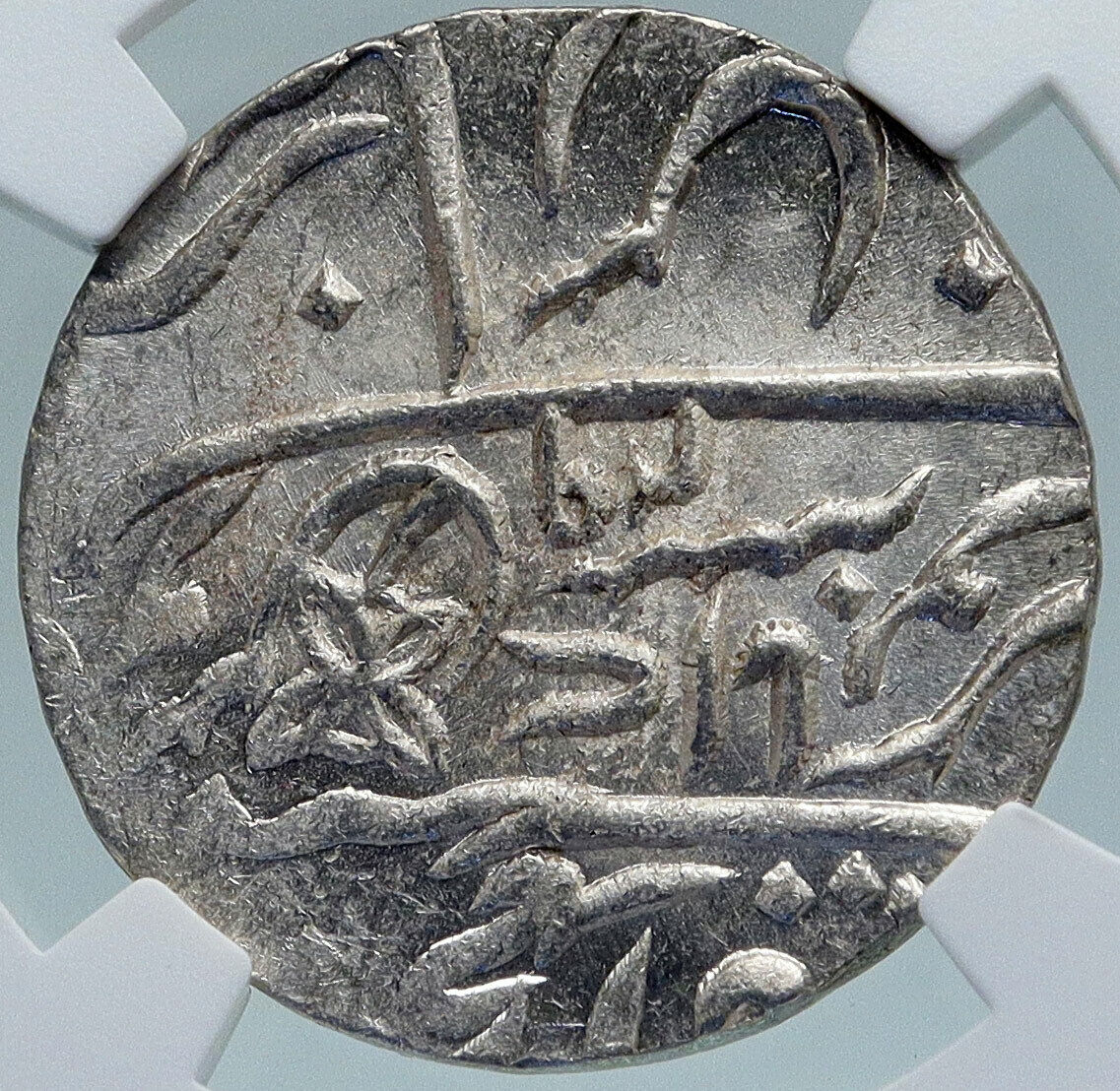 1749 (FE 1229) INDIA BRITISH OLD Bombay Presidency Silver RUPEE Coin NGC i86949