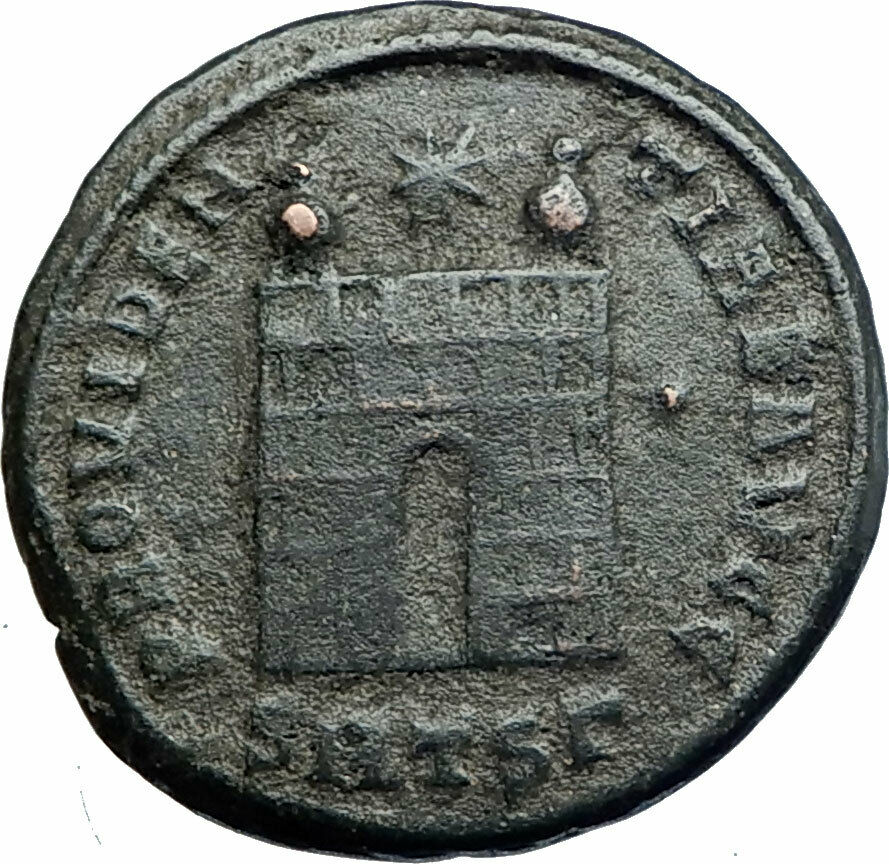 CONSTANTINE I the GREAT 326AD Authentic Ancient Roman Coin Camp gate i80228