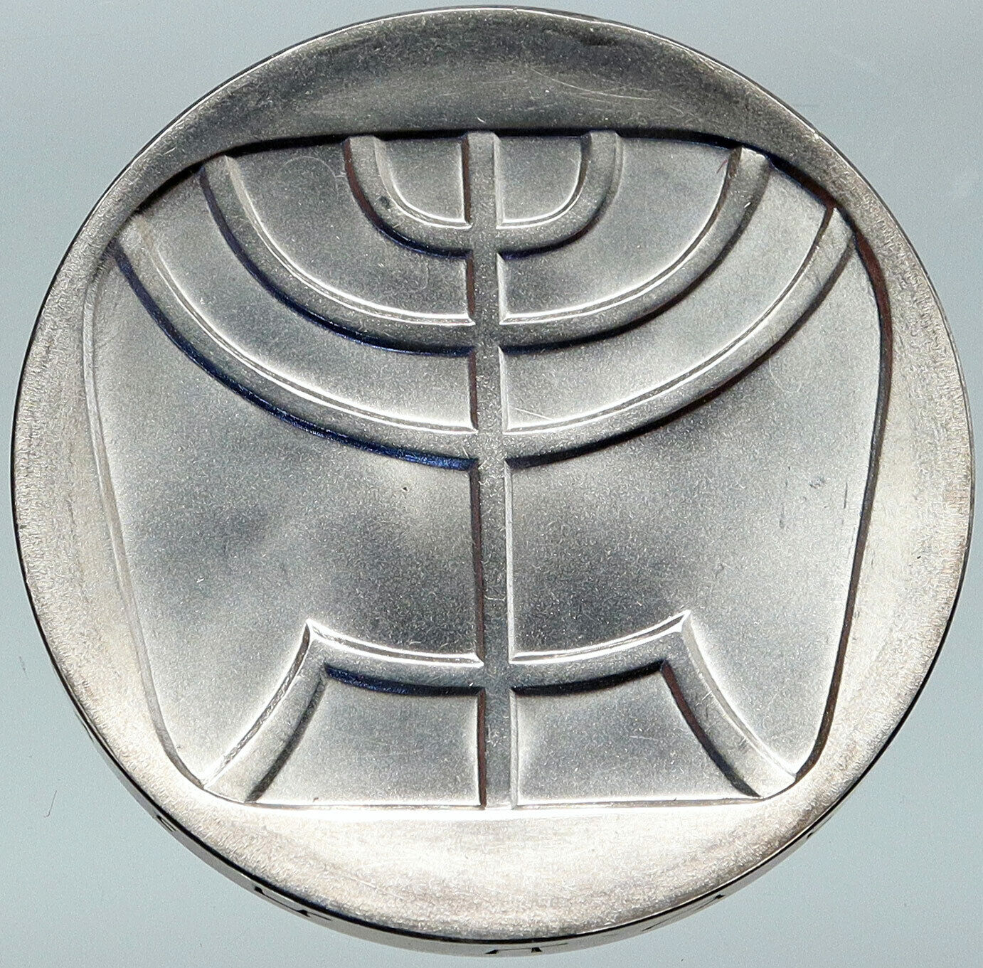 1976 ISRAEL American Menorah HANNUKAH LAMP Old Proof Silver 10 Lirot Coin i87105