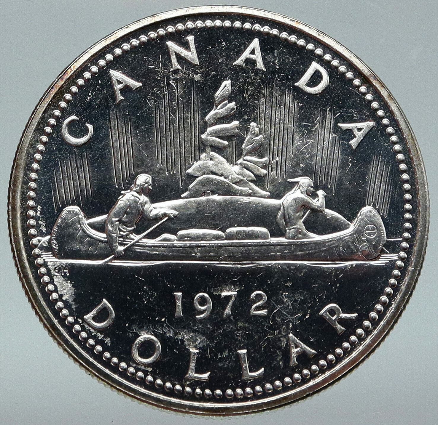 1972 CANADA UK Queen Elizabeth II Voyagers VINTAGE PL Silver Dollar Coin i87104