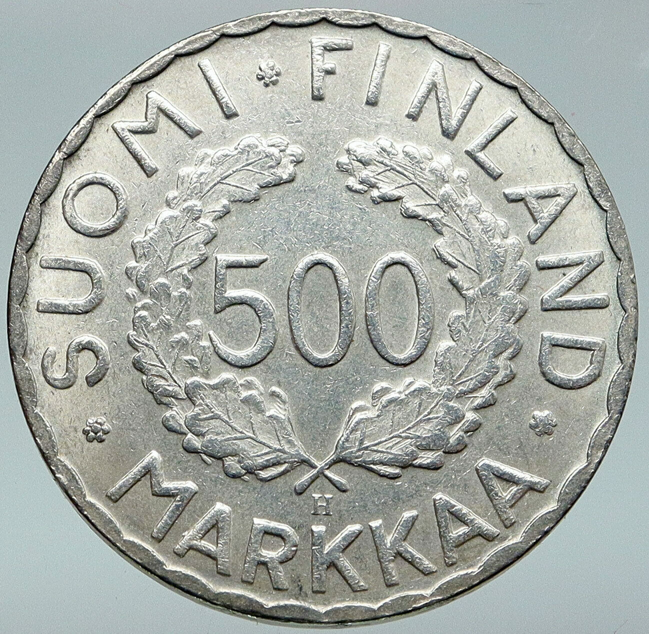 1952 FINLAND Summer Olympics Logo w Rings Genuine Silver 500 Markkaa Coin i87107