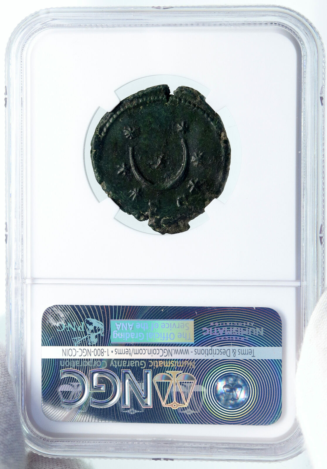 Diva FAUSTINA II Jr Marcus Aurelius Ancient Roman Coin MOON STARS NGC i86950