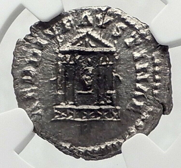 Diva FAUSTINA I Senior CULT STATUE TEMPLE Ancient Silver Roman Coin NGC i80527