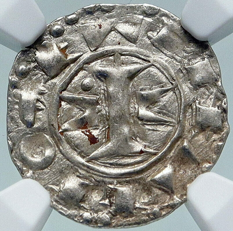 1100-1300 FRANCE Melgueil Maguelonne OLD Silver Denier Medieval Coin NGC i87148