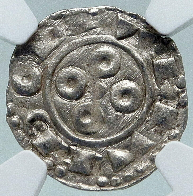 1100-1300 FRANCE Melgueil Maguelonne OLD Silver Denier Medieval Coin NGC i87148