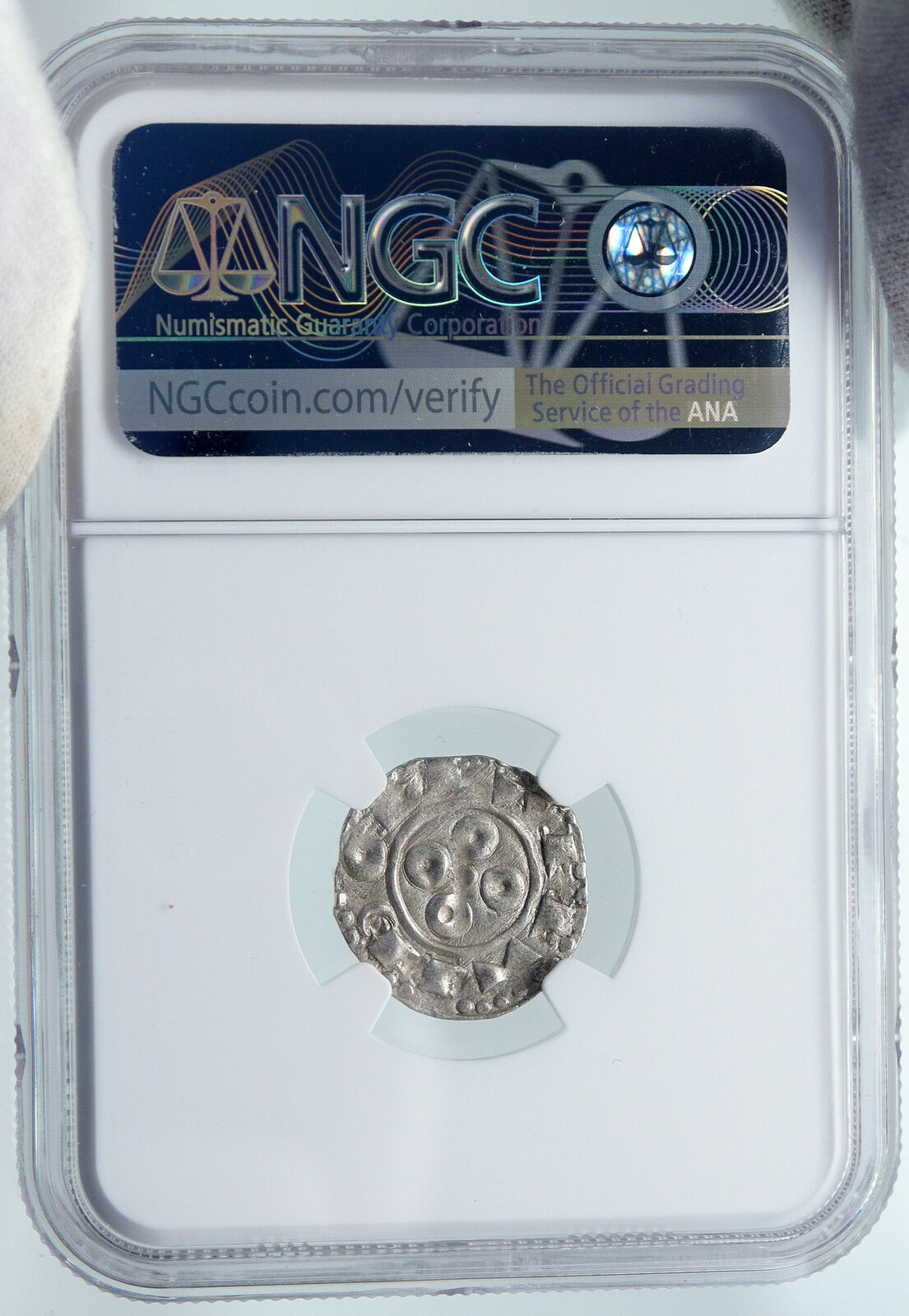 1100-1300 FRANCE Melgueil Maguelonne OLD Silver Denier Medieval Coin NGC i87148