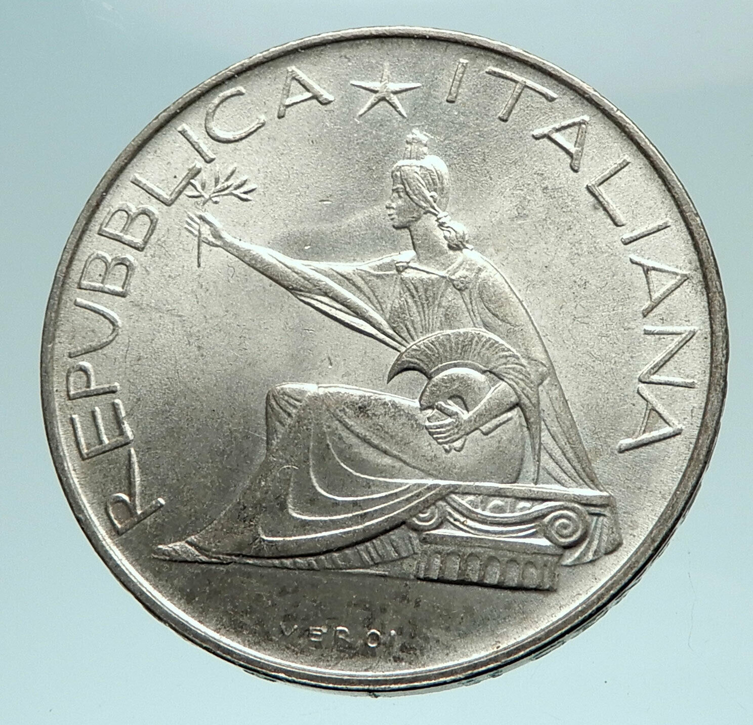 1961 ITALY Silver 500 Lire Coin ITALIAN UNIFICATION Rome Capital CHARIOT i79459