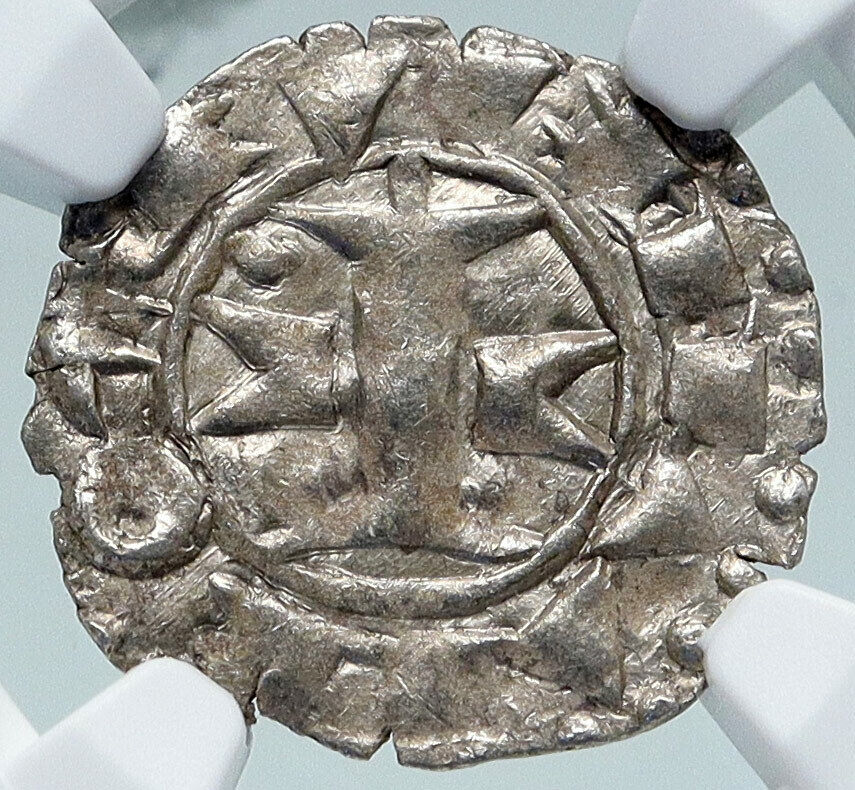 1100-1300 FRANCE Melgueil Maguelonne OLD Silver Denier Medieval Coin NGC i87149